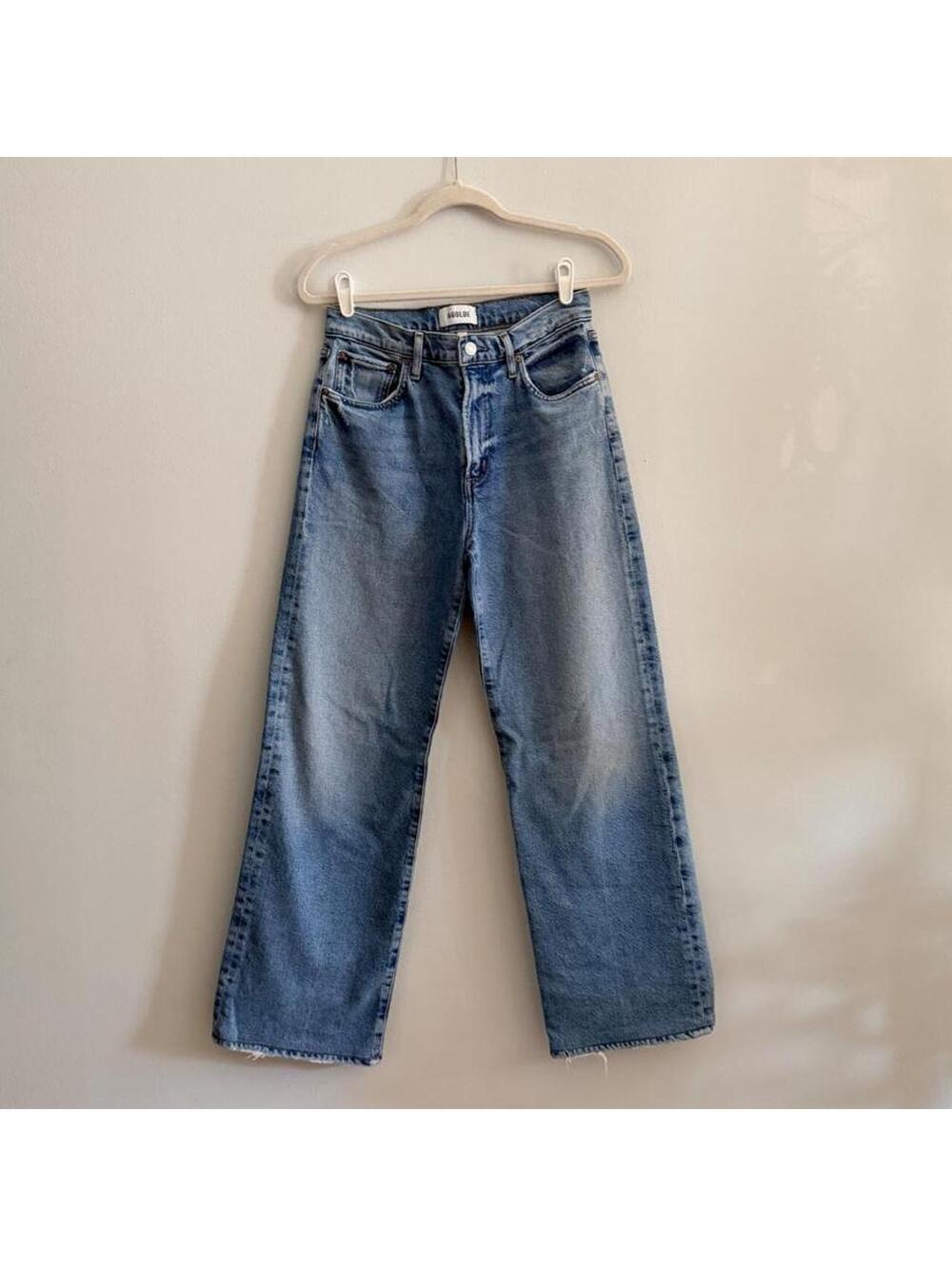 AGOLDE Harper Mid-Rise Relaxed Straight-Leg Jeans in Forum